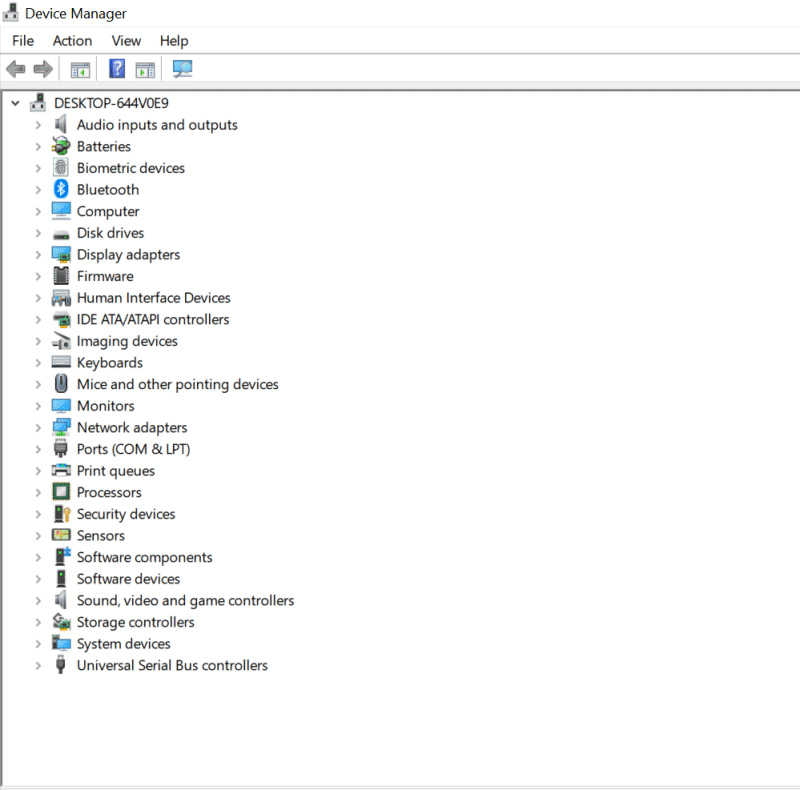 device manager list