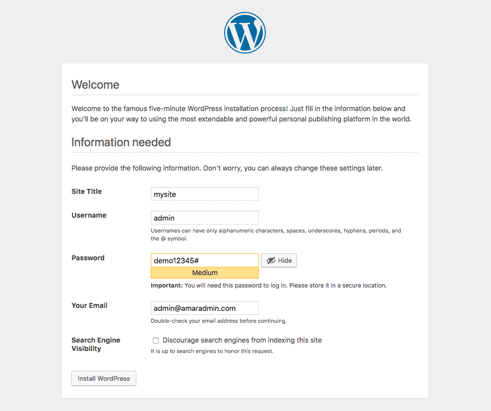 wordpress localhost mamp