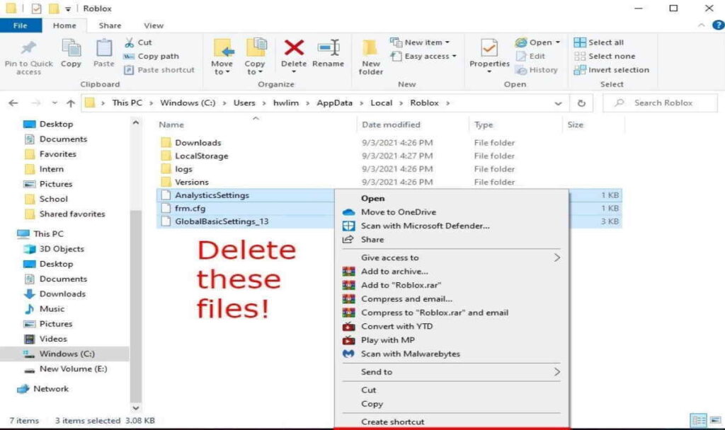 delete temp files - fix error code 268 roblox