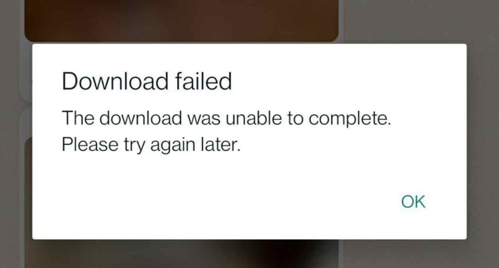 fix whatsapp download was unable to complete