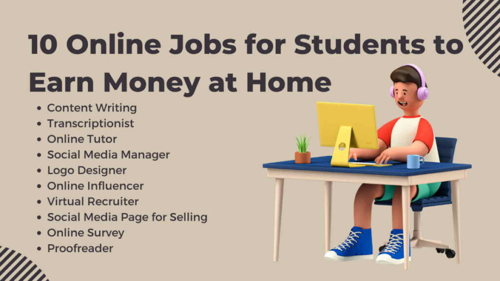 online jobs for student - earn money at home as students